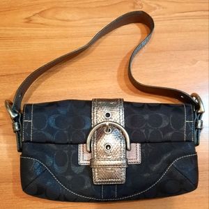 Coach F05Q-8K38 Black Metallic Snake Skin